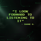 Text quote on a futuristic background with green digital elements