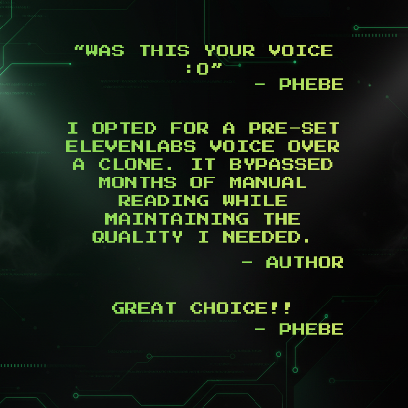 Text quote on a futuristic background with green digital elements